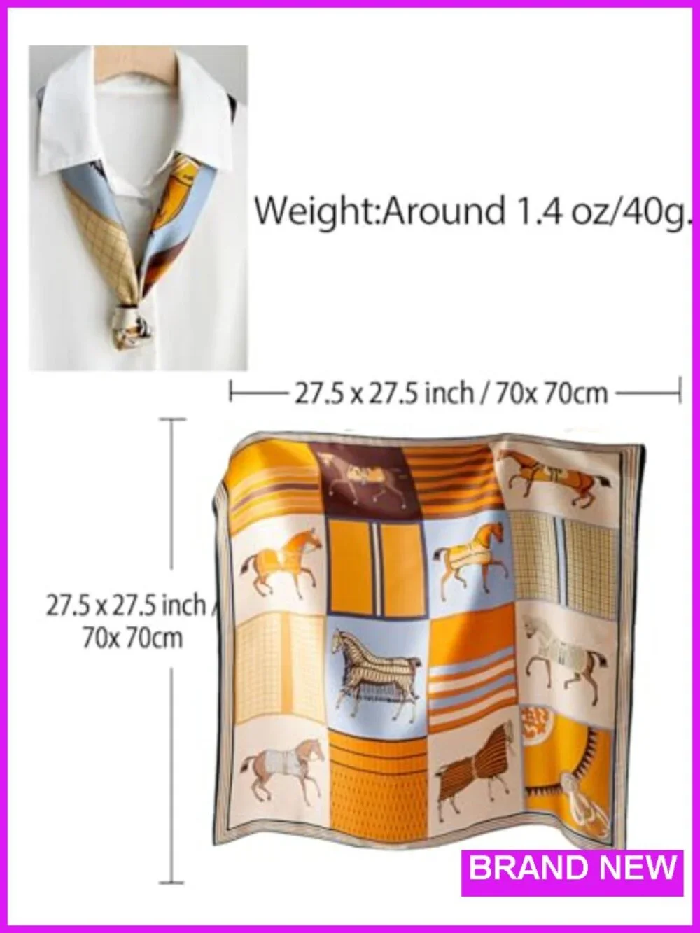 Lightweight Satin Hair Scarf Fashion Head Wrap for Women